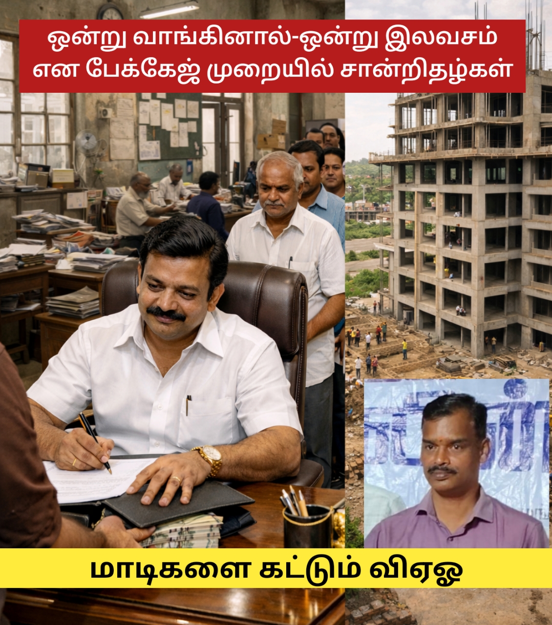 பணம் கொடுத்தால் மட்டுமே பணி செய்யும் விஏஓ.பேக்கேஜ் முறையில் சான்றிதழ்கள்